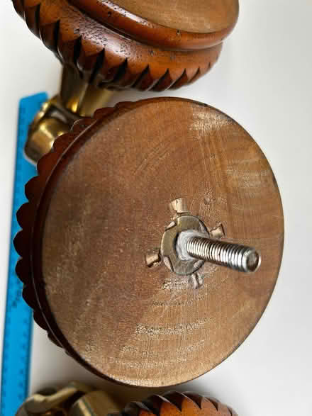 Photo of free Set of four solid brass casters with bases (Pannal HG2) #1