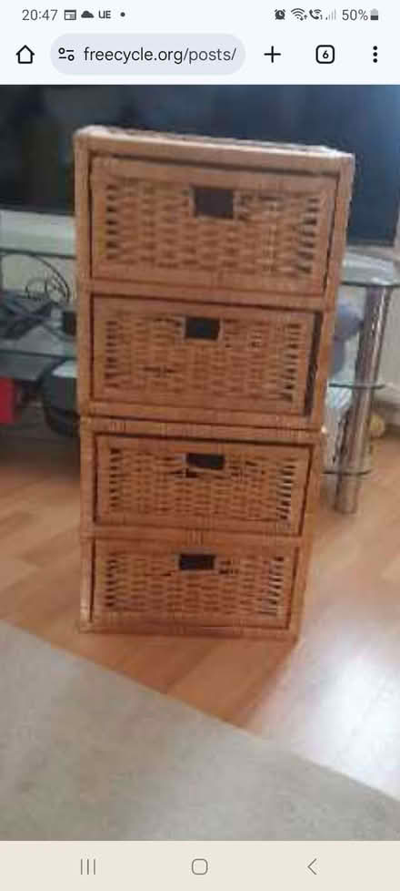 Photo of free Wicker Drawers (Chaddesden DE21) #1