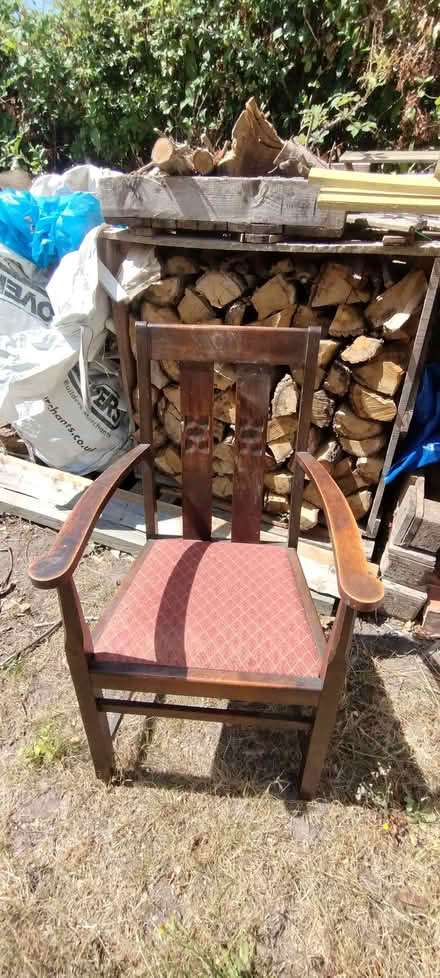Photo of free Oak framed arm chair (Yateley GU46) #1