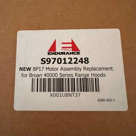 Photo of free Broan Motor Assembly for range hood (West Seattle Admiral) #3