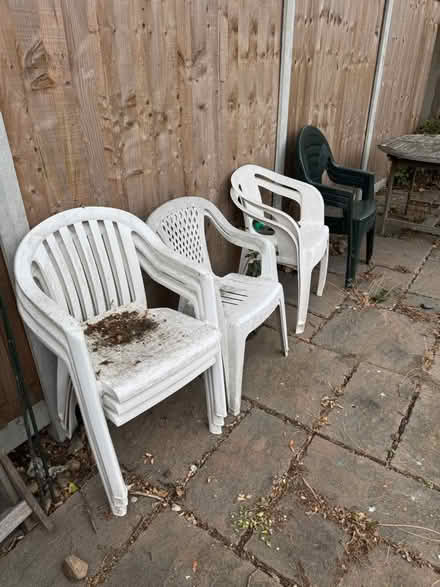 Photo of free Plastic garden chairs (IG5 0hp) #2