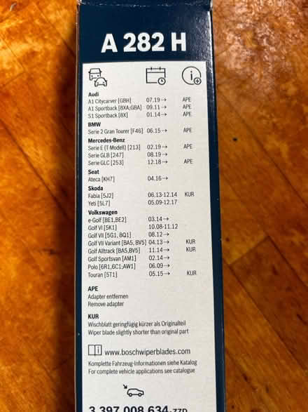 Photo of free Bosch Rear windscreen wiper (Ramsbottom BL0) #3