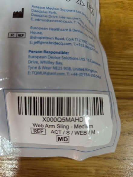 Photo of free Medium Arm Sling Grey NEW (Grangeway area NN10) #4