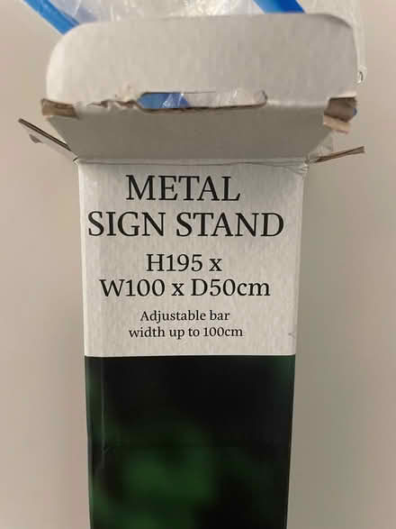 Photo of free White metal sign stand (Maida Vale W9) #2