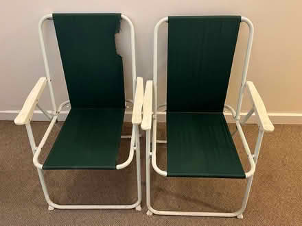Photo of free Two Green Beach Chairs (Kennington) #1