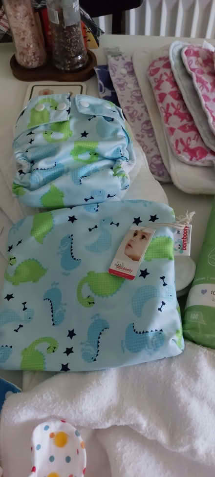 Photo of free Reusable cotton Nappies, and wraps small baby to 2 years. (Hersham KT12) #3