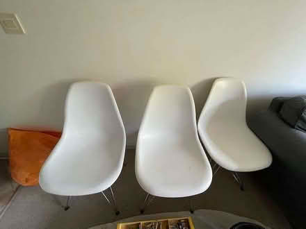 Photo of free White chairs with metal legs (New Court CB4) #1