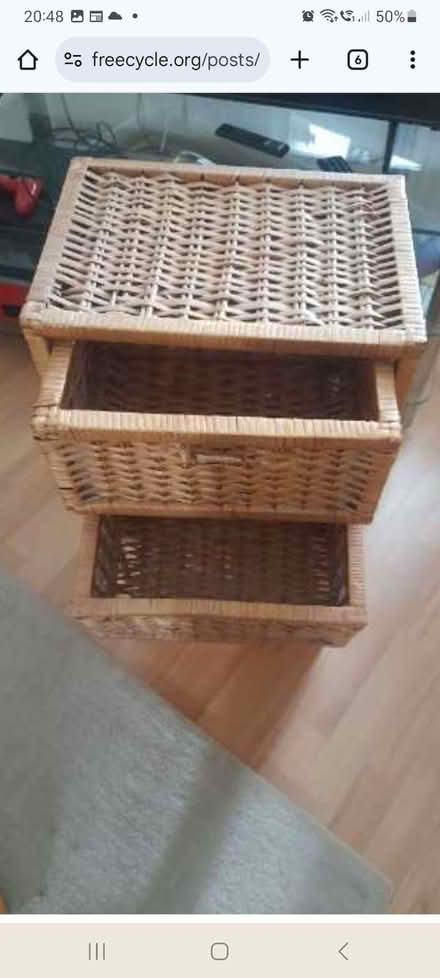 Photo of free Wicker Drawers (Chaddesden DE21) #2