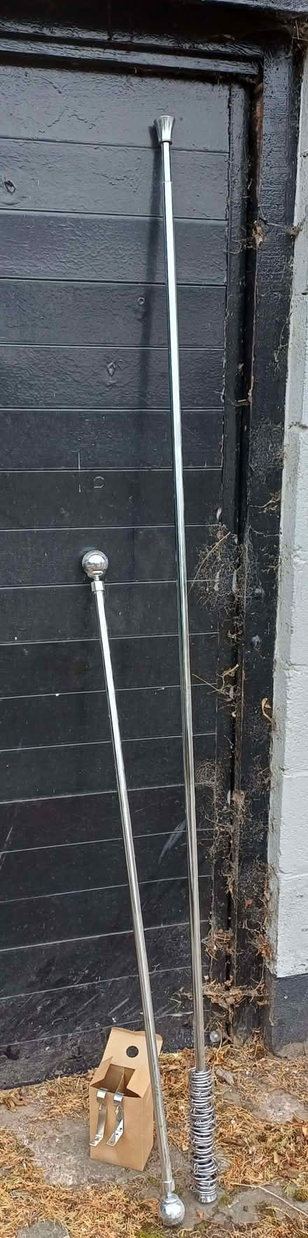 Photo of free 2x curtain poles with 6 brackets (Hough CW2) #1