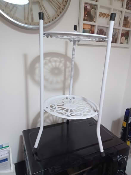 Photo of free White Metal Stand (ONLY) (Great Blakenham Ipswich) #1