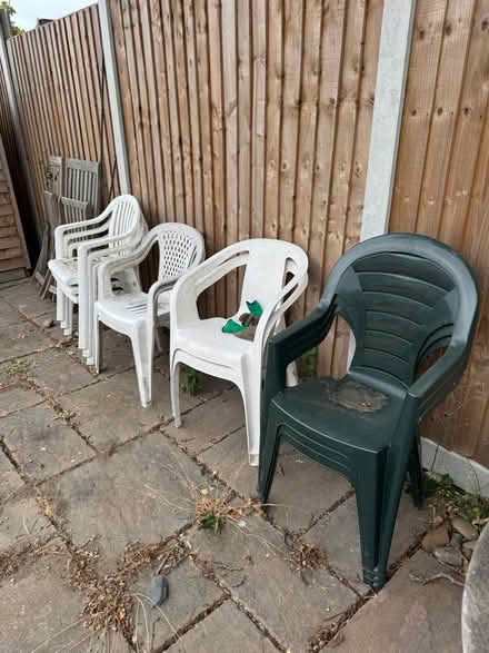 Photo of free Plastic garden chairs (IG5 0hp) #1