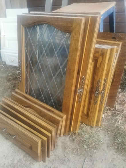 Photo of free Hygena solid oak kitchen cupboard doors (Salhouse NR13) #1