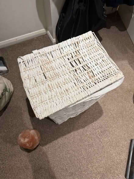 Photo of free White woven laundry basket (Highams Park) #3