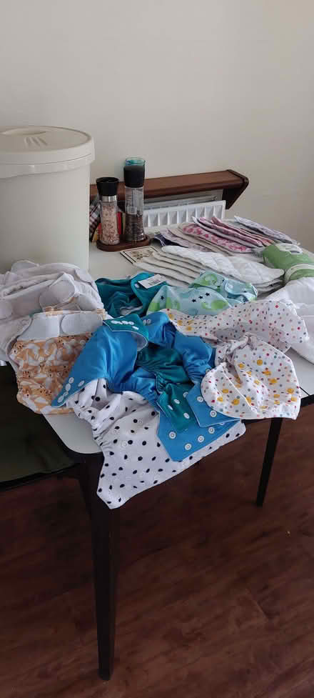 Photo of free Reusable cotton Nappies, and wraps small baby to 2 years. (Hersham KT12) #1