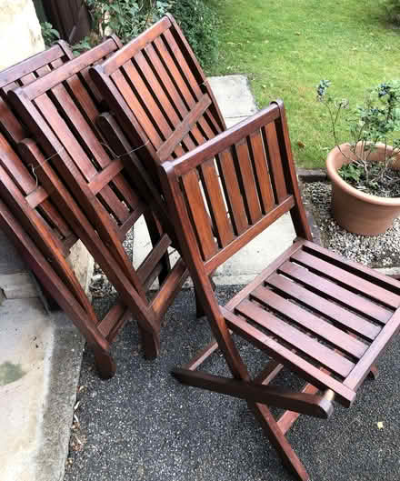 Photo of free Set of 4 folding garden/patio chairs (Addingham LS29) #1