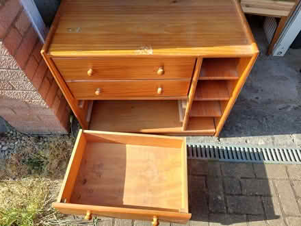 Photo of free Wooden drawer unit / TV cabinet thing (Stagholt Farm GL10) #1