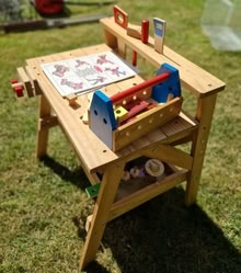 Photo of free Melissa and Doug Wooden tool bench / tools and bits (Arborfield Garrison RG2) #1