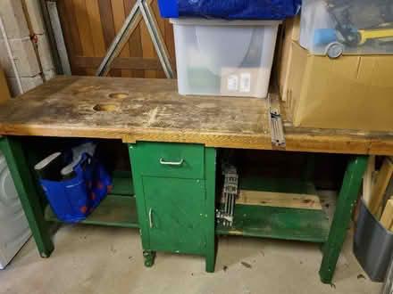 Photo of free Solid wooden workbench. (Roborough Rock PL20) #1