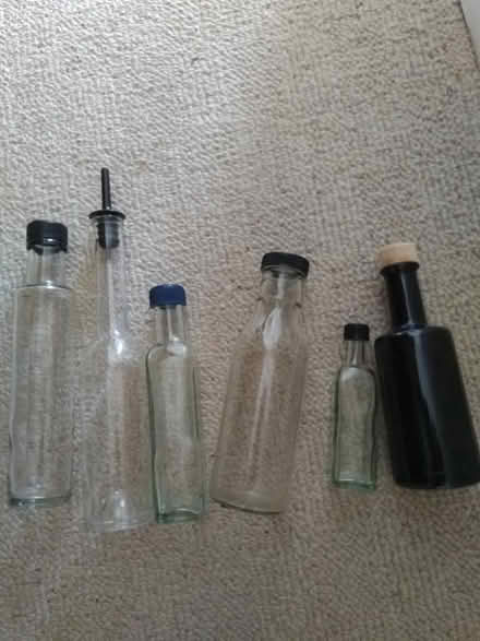 Photo of free 6 Medium size bottles, good for homemade vinegars,syrups et (Millhouses S7) #1