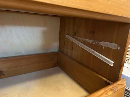 Photo of free Wooden (pine?) chest of drawers - needs some repairing (Chiswick W4) #3