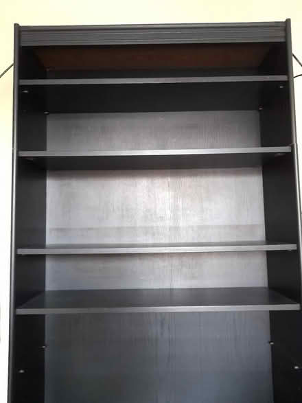 Photo of free Tall woodern shelving unit (Draycott DE72 3) #2