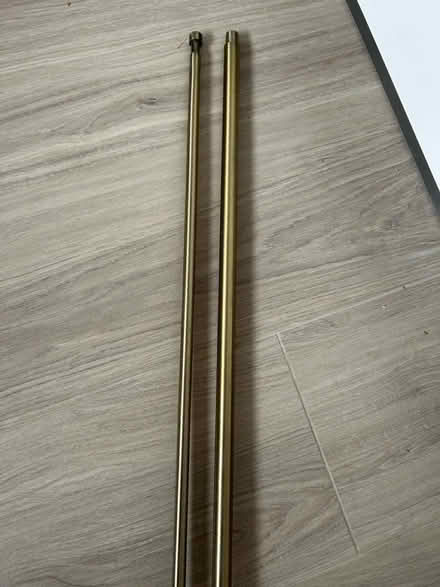 Photo of free Long antique brass curtain pole (Chiswell Green) #3
