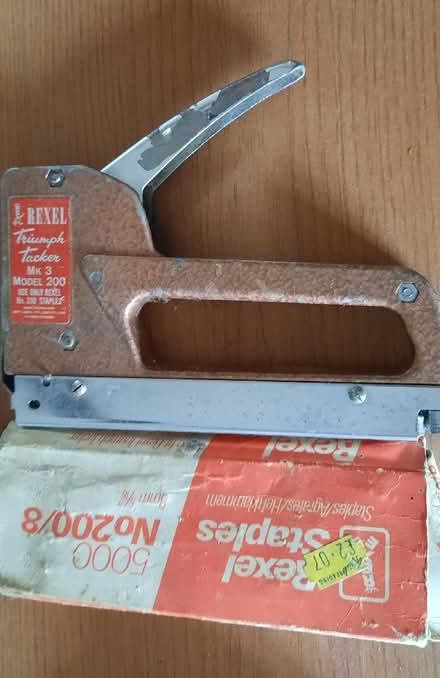 Photo of free Very old stapler (Woodley RG6) #2