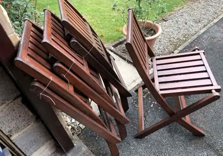 Photo of free Set of 4 folding garden/patio chairs (Addingham LS29) #2
