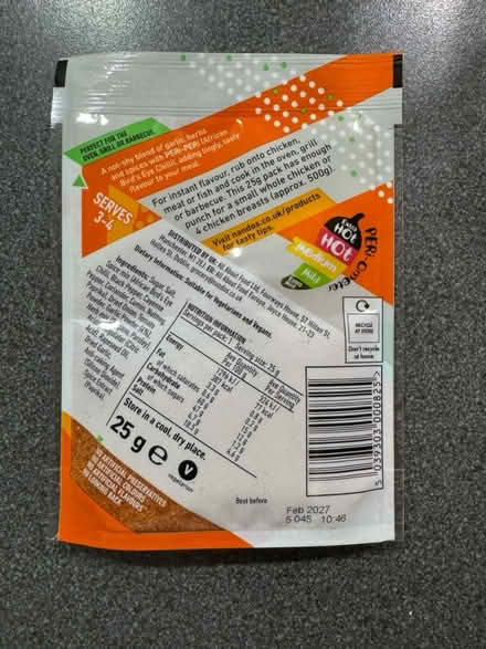 Photo of free Nando’s spice (Pudding Mill Lane E15) #2