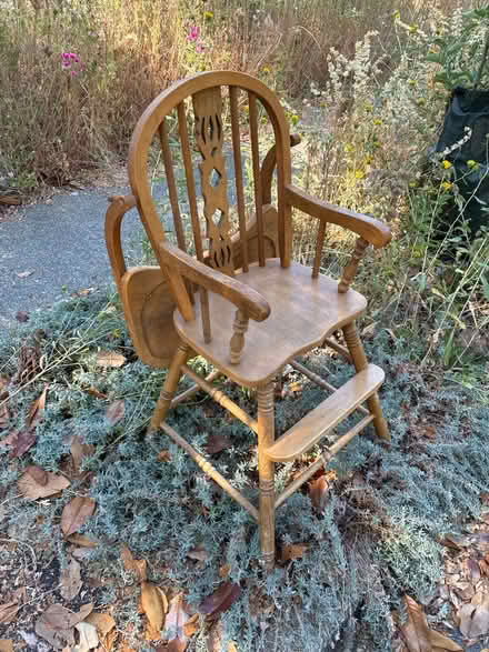 Photo of free Lovely old wooden high chair (Downtown) #2