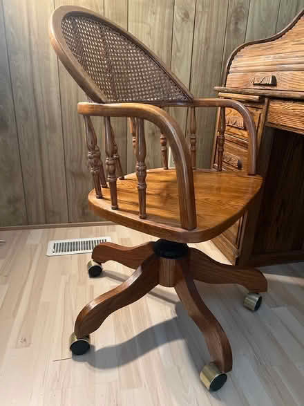 Photo of free Roll Top Desk & Chair Solid oak (Rancho Yolo - Pole Line & 5th) #3