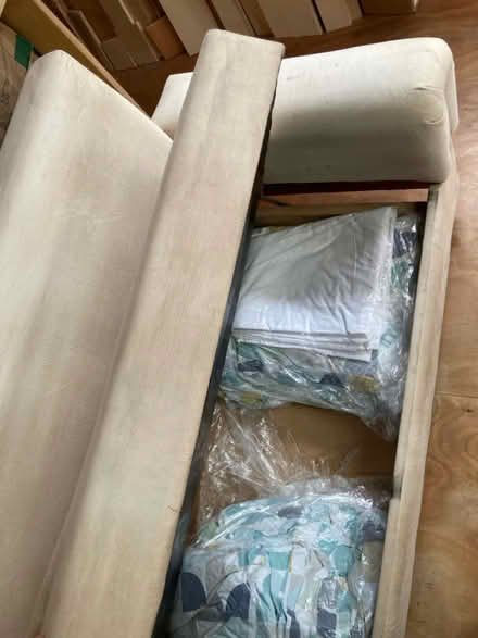 Photo of free White Suede Sofa (Haggerston (E8)) #3