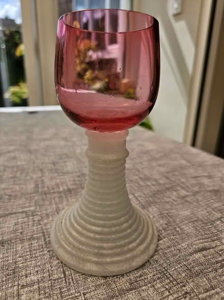 Photo of free Cranberry and Opaline wine glass (Chesham HP5) #1