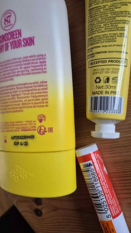 Photo of free Sun care products, new (SE16) #2