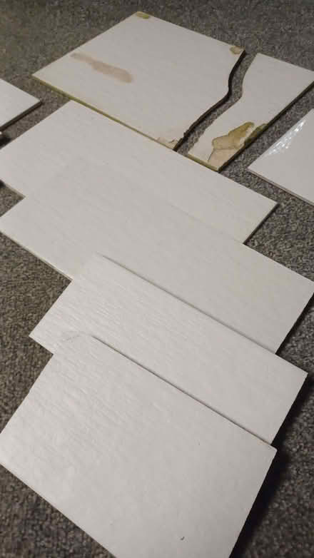 Photo of free Box of half-tiles and small tiles - white and grey (Primrose LA1) #4