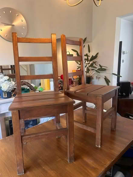 Photo of free Solid wood Extendable dining table with benches and chairs (Perivale W5) #1
