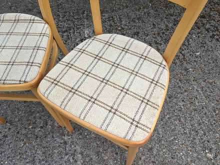 Photo of free 2 x 1980s wooden dining chairs (Abingdon - Caldecott. OX14) #4