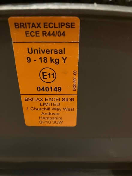 Photo of free Britax Childs Car seat (Harbury CV33) #1