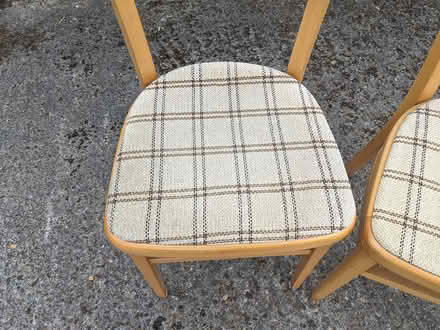 Photo of free 2 x 1980s wooden dining chairs (Abingdon - Caldecott. OX14) #3