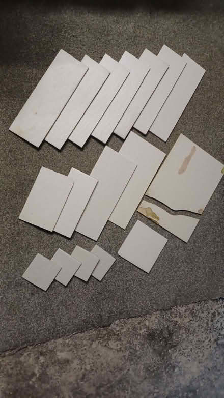Photo of free Box of half-tiles and small tiles - white and grey (Primrose LA1) #1