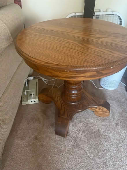 Photo of free 2 23” diameter side tables (Carol stream) #3