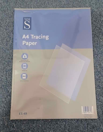 Photo of free Unopened pack of WHSmith A4 tracing paper - 50 sheets (Primrose LA1) #1