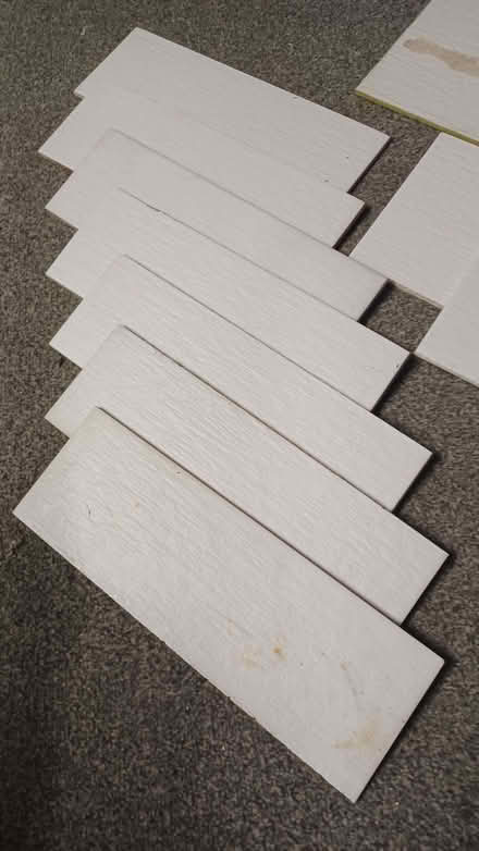 Photo of free Box of half-tiles and small tiles - white and grey (Primrose LA1) #3