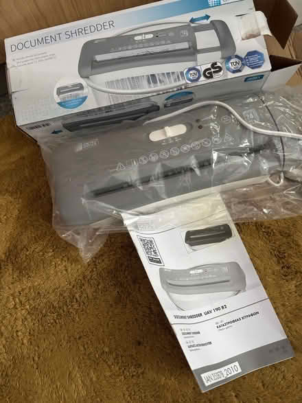 Photo of free Document Shredder (new in box) (East Kilbride) #1