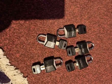 Photo of free 5 small Master padlocks. (Church RG2) #1