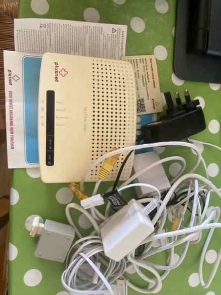 Photo of free Plusnet Technicolor router & cables (Abingdon OX14) #1