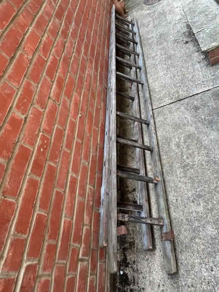 Photo of free Old wooden 2 piece ladder (2 x 3m) (Saint George's CO2) #1