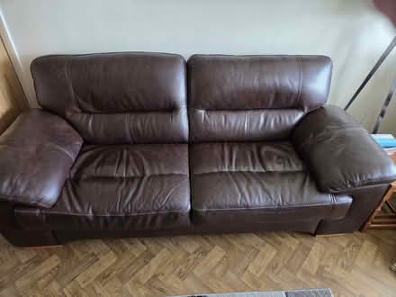Photo of free 3 seater leather sofa (South Lancaster) #1