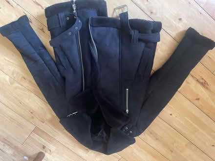 Photo of free Black topshop jacket biker suede style size 6 (Loddon NR14) #1