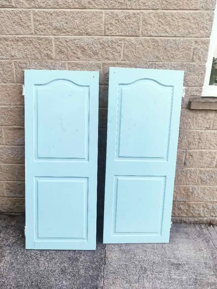 Photo of free Two pairs of pine cupboard doors (Weston) #2